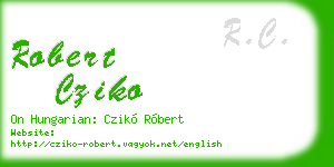 robert cziko business card