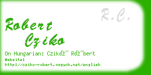 robert cziko business card